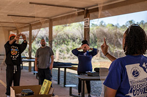 Fort Valley State University Students Participate in Target Shooting Class